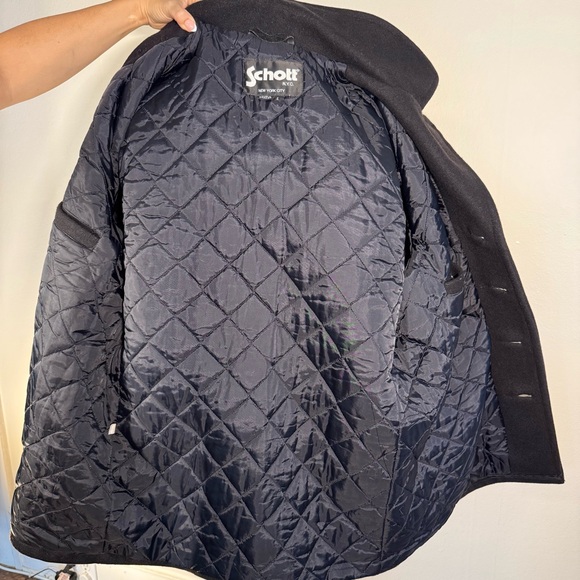 Schott NYC Black Wool Peacoat – Made in Canada - Picture 11 of 16